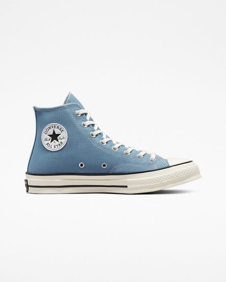 Tenis Converse Chuck 70 Lona Cano Alto Masculino Azul Anil Pretas | PT F00471P